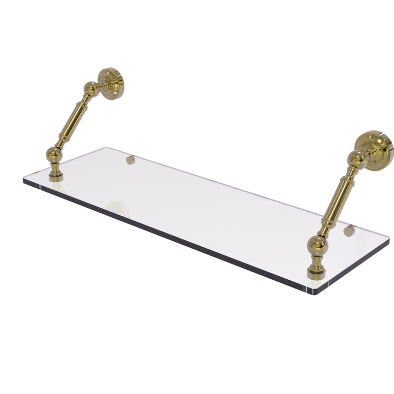 Allied Brass Dottingham Collection 24 Inch Floating Glass Shelf DT-1-24-UNL