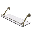 Allied Brass Dottingham 24 Inch Floating Glass Shelf with Gallery Rail DT-1-24-GAL-ABR