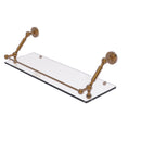 Allied Brass Dottingham 24 Inch Floating Glass Shelf with Gallery Rail DT-1-24-GAL-BBR