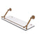 Allied Brass Dottingham 24 Inch Floating Glass Shelf with Gallery Rail DT-1-24-GAL-BBR