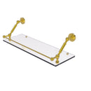 Allied Brass Dottingham 24 Inch Floating Glass Shelf with Gallery Rail DT-1-24-GAL-PB