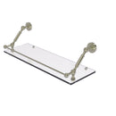 Allied Brass Dottingham 24 Inch Floating Glass Shelf with Gallery Rail DT-1-24-GAL-PNI