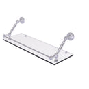 Allied Brass Dottingham 24 Inch Floating Glass Shelf with Gallery Rail DT-1-24-GAL-SCH