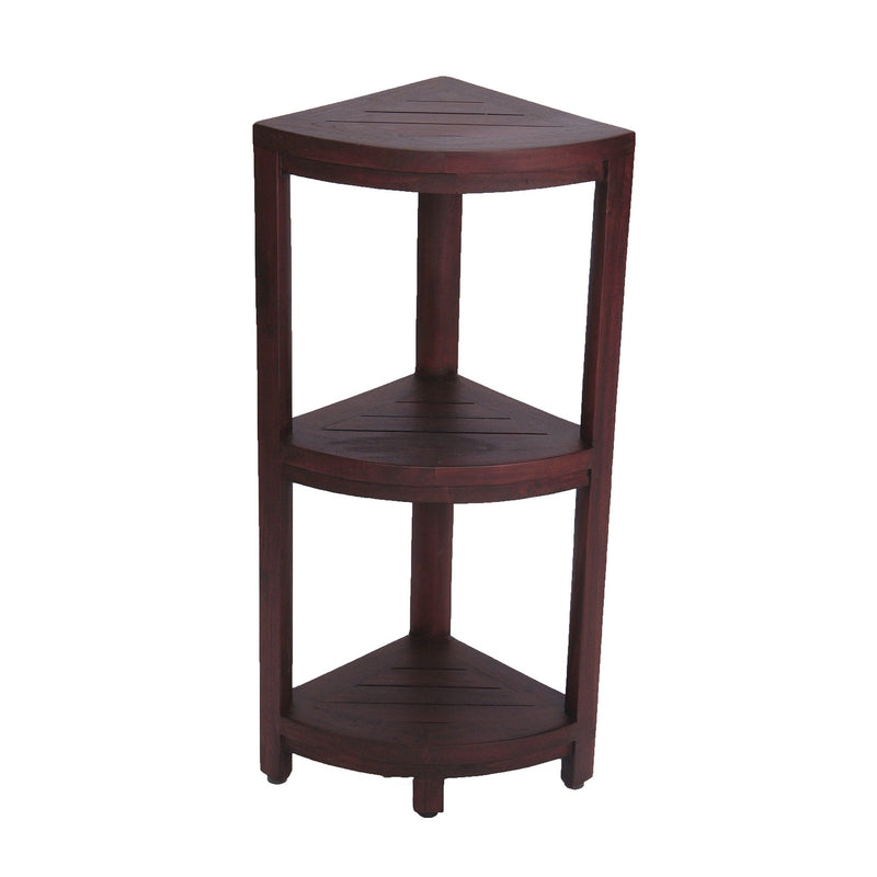 DecoTeak Oasis 3-Tier Teak Corner Shower Shelf DT129