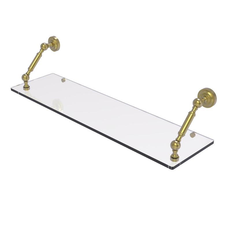 Allied Brass Dottingham Collection 30 Inch Floating Glass Shelf DT-1-30-SBR