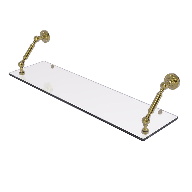 Allied Brass Dottingham Collection 30 Inch Floating Glass Shelf DT-1-30-UNL