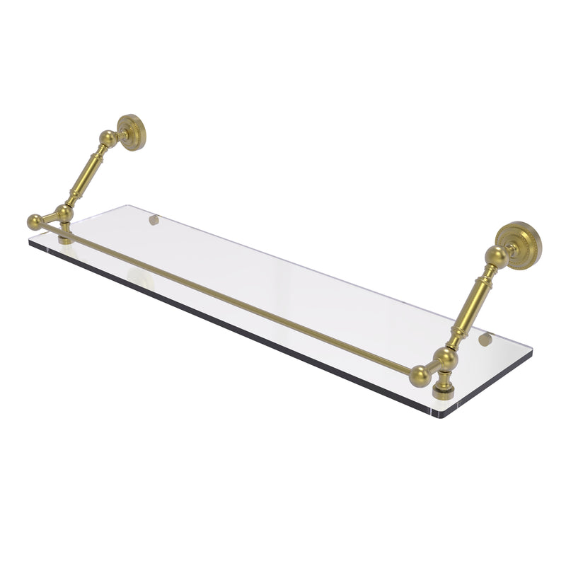 Allied Brass Dottingham 30 Inch Floating Glass Shelf with Gallery Rail DT-1-30-GAL-SBR