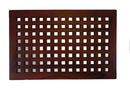 DecoTeak 23" X 15" Espalier Lattice Teak Shower Bath Floor Mat DT137