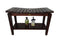 DecoTeak Sojourn 30" Contemporary Teak Eastern Style Shower Bench with Shelf DT139