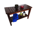 DecoTeak Sojourn 30" Contemporary Teak  Eastern Style Shower Bench with Shelf