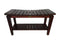 DecoTeak Sojourn 35" Contemporary Teak Eastern Style Shower Bench with Shelf