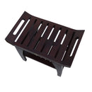 DecoTeak Tranquility 24" Teak Eastern Style Shower Bench with Shelf DT156