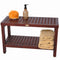 DecoTeak Espalier 30" Lattice Teak Shower Bench with Shelf DT158