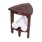 DecoTeak Oasis Compact Teak Corner Shower Bench with Shelf DT163