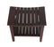 DecoTeak Sojourn 20" Contemporary Teak Shower Bench with Shelf