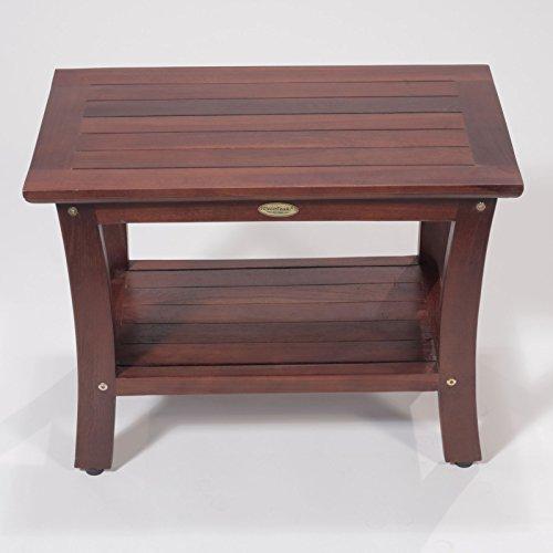 DecoTeak Moderna 24" Teak Shower Bench with Shelf