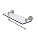 Allied Brass Dottingham Collection Paper Towel Holder with 16 Inch Glass Shelf DT-1PT-16-SN