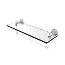 Allied Brass Dottingham Collection Paper Towel Holder with 16 Inch Glass Shelf DT-1PT-16-WHM