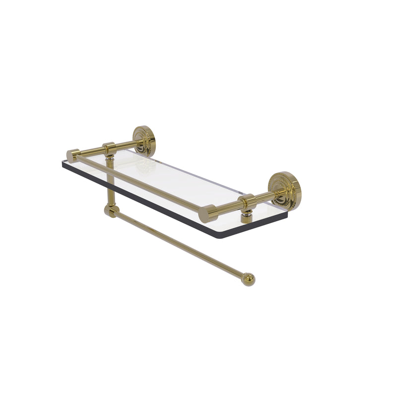 Allied Brass Dottingham Collection Paper Towel Holder with 16 Inch Gallery Glass Shelf DT-1PT-16-GAL-UNL