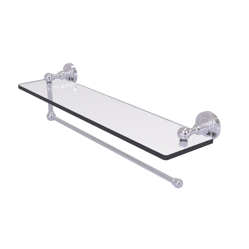 Allied Brass Dottingham Collection Paper Towel Holder with 22 Inch Glass Shelf DT-1PT-22-SCH