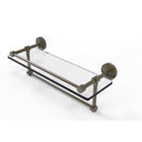 Allied Brass Dottingham 16 Inch Gallery Glass Shelf with Towel Bar DT-1TB-16-GAL-ABR