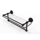 Allied Brass Dottingham 16 Inch Gallery Glass Shelf with Towel Bar DT-1TB-16-GAL-ABZ