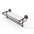 Allied Brass Dottingham 16 Inch Gallery Glass Shelf with Towel Bar DT-1TB-16-GAL-CA