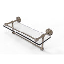 Allied Brass Dottingham 16 Inch Gallery Glass Shelf with Towel Bar DT-1TB-16-GAL-PEW