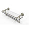 Allied Brass Dottingham 16 Inch Gallery Glass Shelf with Towel Bar DT-1TB-16-GAL-PNI