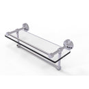 Allied Brass Dottingham 16 Inch Gallery Glass Shelf with Towel Bar DT-1TB-16-GAL-SCH