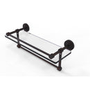 Allied Brass Dottingham 16 Inch Gallery Glass Shelf with Towel Bar DT-1TB-16-GAL-VB