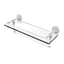 Allied Brass Dottingham 16 Inch Gallery Glass Shelf with Towel Bar DT-1TB-16-GAL-WHM