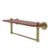 Allied Brass Dottingham Collection 16 Inch Solid IPE Ironwood Shelf with Integrated Towel Bar DT-1TB-16-IRW-SBR