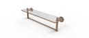 Allied Brass Dottingham 22 Inch Glass Vanity Shelf with Integrated Towel Bar DT-1TB-22-BBR