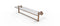 Allied Brass Dottingham 22 Inch Glass Vanity Shelf with Integrated Towel Bar DT-1TB-22-BBR