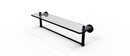 Allied Brass Dottingham 22 Inch Glass Vanity Shelf with Integrated Towel Bar DT-1TB-22-BKM