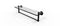 Allied Brass Dottingham 22 Inch Glass Vanity Shelf with Integrated Towel Bar DT-1TB-22-BKM