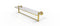 Allied Brass Dottingham 22 Inch Glass Vanity Shelf with Integrated Towel Bar DT-1TB-22-PB