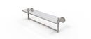 Allied Brass Dottingham 22 Inch Glass Vanity Shelf with Integrated Towel Bar DT-1TB-22-SN