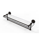 Allied Brass Dottingham 22 Inch Gallery Glass Shelf with Towel Bar DT-1TB-22-GAL-ORB