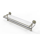 Allied Brass Dottingham 22 Inch Gallery Glass Shelf with Towel Bar DT-1TB-22-GAL-PNI