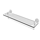 Allied Brass Dottingham 22 Inch Gallery Glass Shelf with Towel Bar DT-1TB-22-GAL-WHM