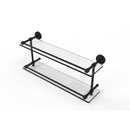 Allied Brass Dottingham 22 Inch Double Glass Shelf with Gallery Rail DT-2-22-GAL-ABZ