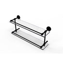 Allied Brass Dottingham 22 Inch Double Glass Shelf with Gallery Rail DT-2-22-GAL-BKM