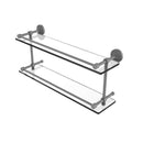 Allied Brass Dottingham 22 Inch Double Glass Shelf with Gallery Rail DT-2-22-GAL-GYM