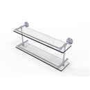 Allied Brass Dottingham 22 Inch Double Glass Shelf with Gallery Rail DT-2-22-GAL-PC