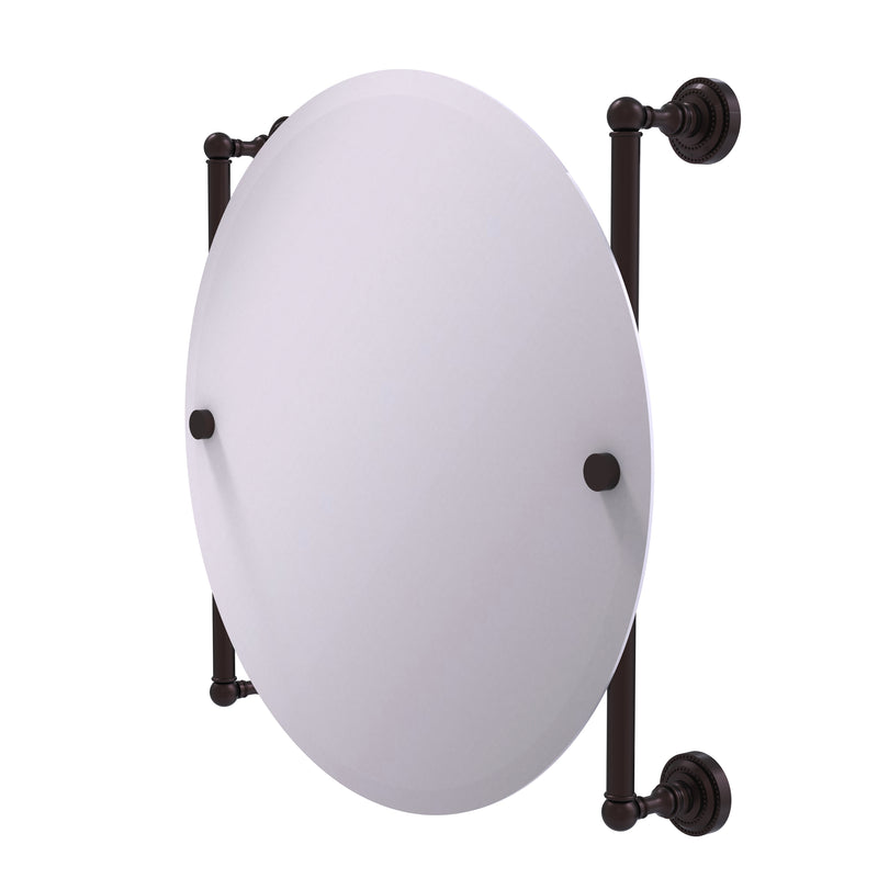 Allied Brass Dottingham Collection Round Frameless Rail Mounted Mirror DT-27-90-ABZ