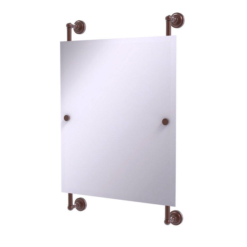 Allied Brass Dottingham Collection Rectangular Frameless Rail Mounted Mirror DT-27-92-CA