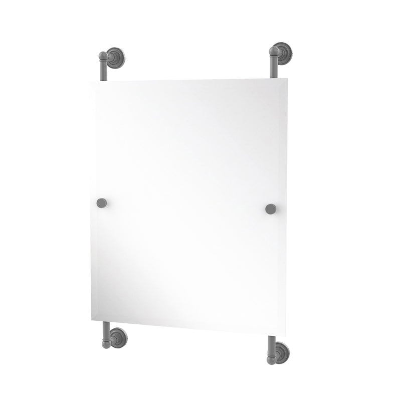 Allied Brass Dottingham Collection Rectangular Frameless Rail Mounted Mirror DT-27-92-GYM