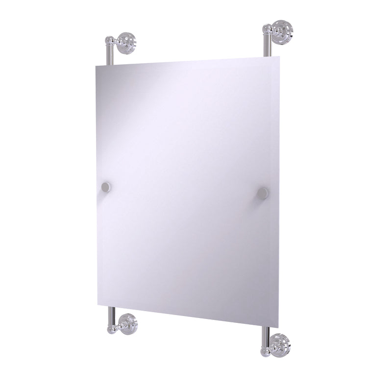 Allied Brass Dottingham Collection Rectangular Frameless Rail Mounted Mirror DT-27-92-PC